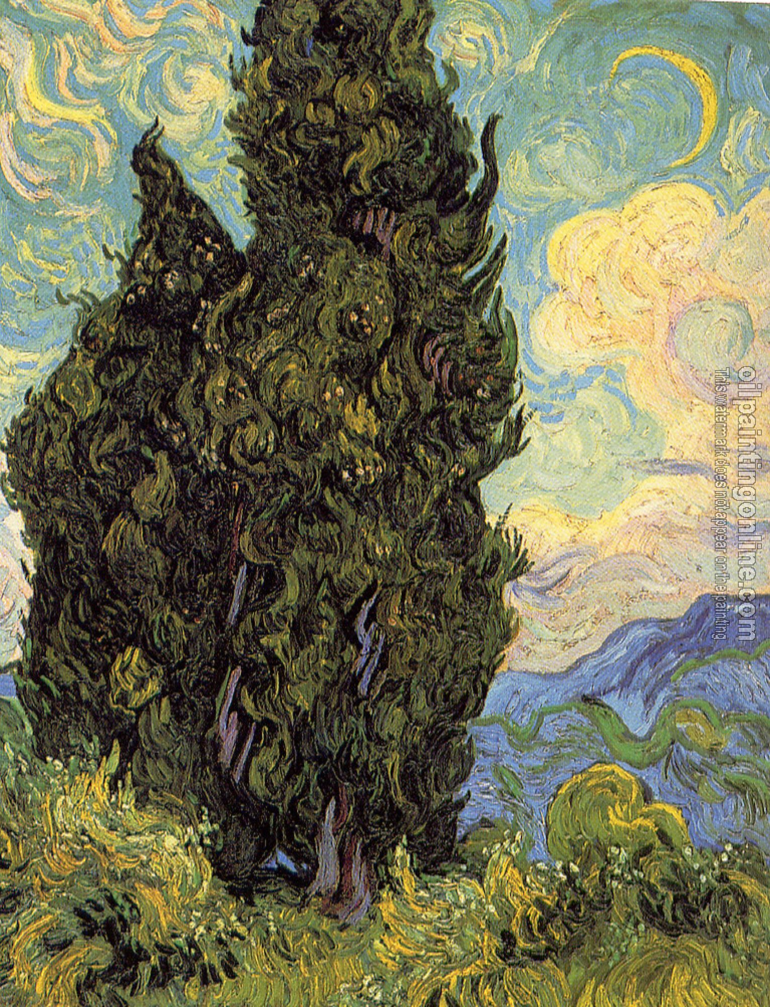 Gogh, Vincent van - Cypresses